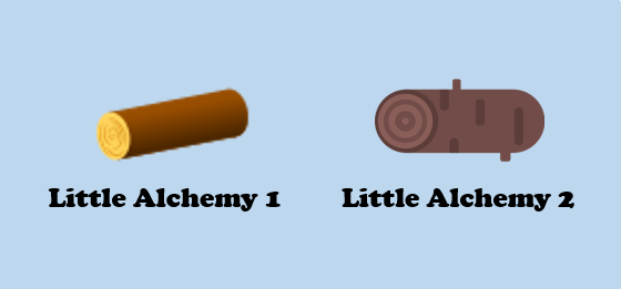 wood icons in little alchemy 1 and little alchemy 2