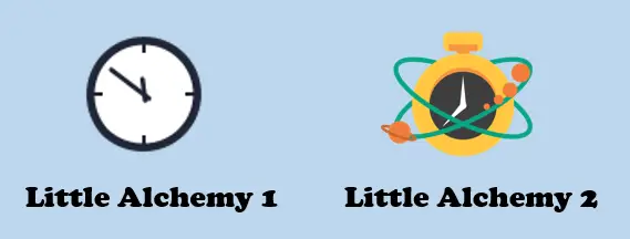 time icons in both little alchemy games