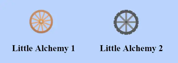 wheel icons in both little alchemy games
